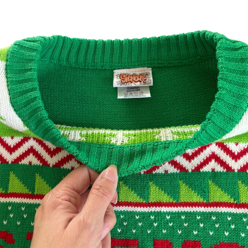 Spencers Green Wonderful Time For A Beer Ugly Christmas Sweater Adult Large - Picture 2 of 6